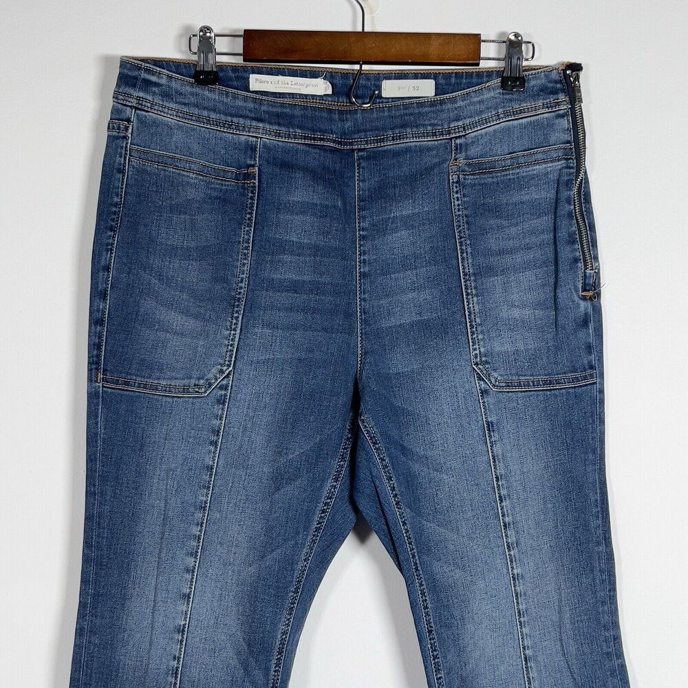 Anthropologie Pilcro Utility High Rise Cropped Bootcut Jeans Women Sz 32 - Picture 4 of 16